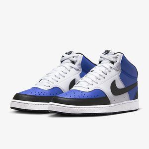(NEW/NEVER WORN) Nike Court Vision Mid Next Nature (Game Royal/White/Black) 10.5
